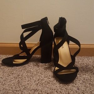 Size 7 strappy block heels